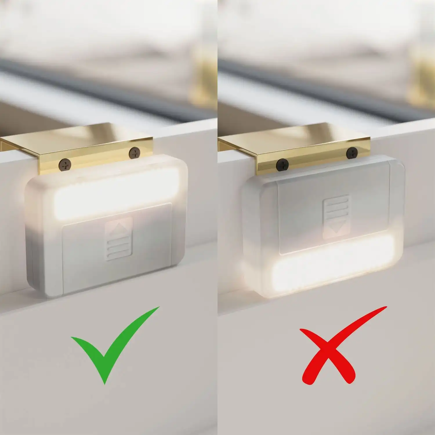 naktinis staliukas su LED apšvietimu Baltas ALDO staliukas su subtiliomis auksinėmis detalėmis ir moderniu dizainu.